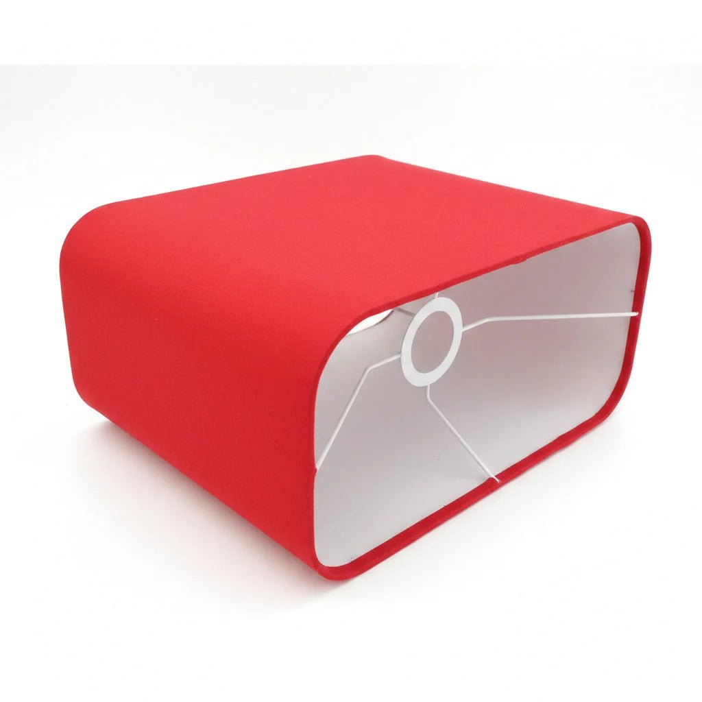 Stoff Lampenschirm rot E27 32x15 Baumwolle Oval Lampenschirm – saasil.de