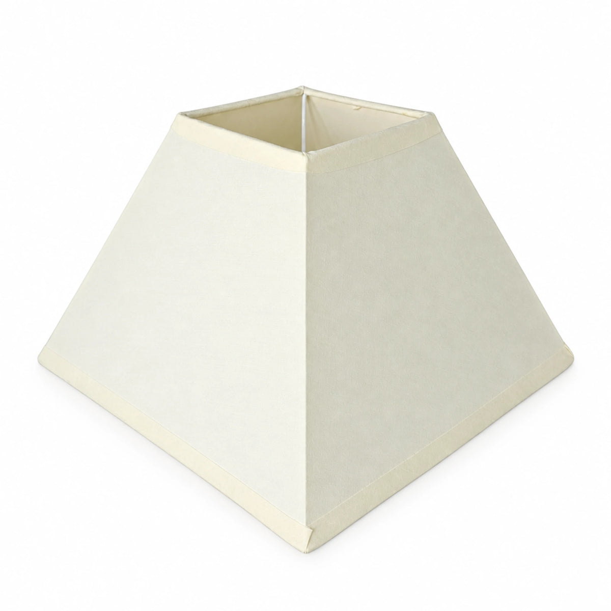Quadratischer Baumwoll Lampenschirm Seitenansicht