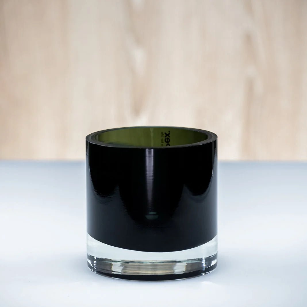 SPARK Dekoglas Glas Dunkel Grau Teelichthalter – Vase / Glasvase / Deko-Vase – stilvolles Wohnaccessoire & Dekoartikel aus Eu