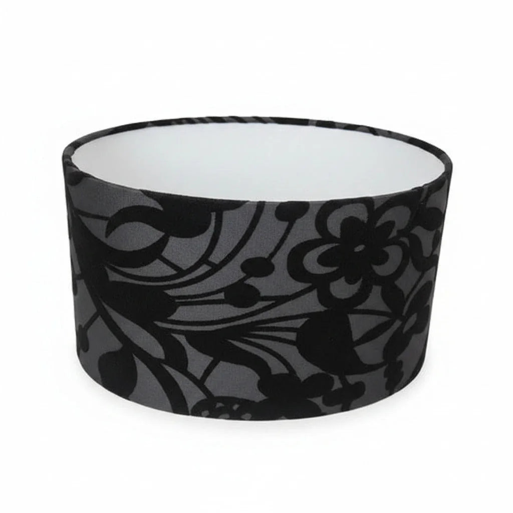 Textil Lampenschirm E27 oval 22x15 Dekor schwarz Lampenschirm – saasil.de
