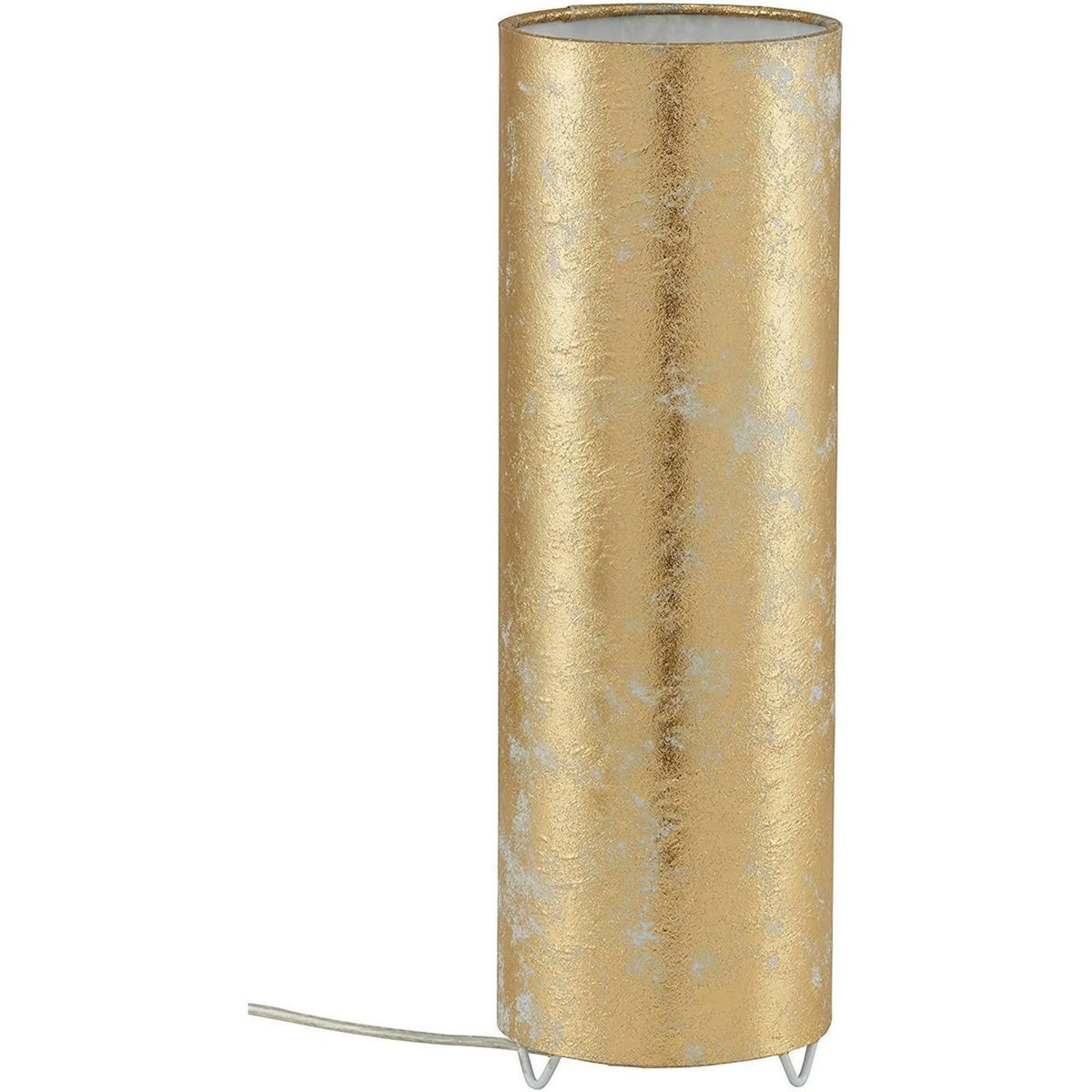 Tischlampe gold zylinder blattgold E27 briloner 7711-017 schmal hoch