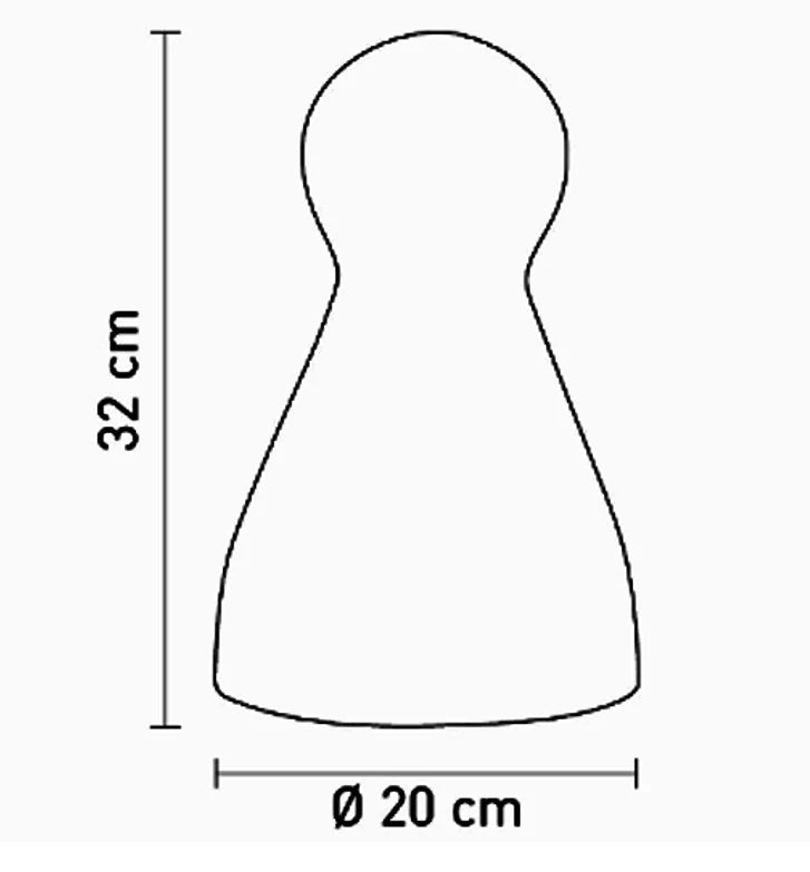 Tischleuchte TOY Glas Rot H:32cm