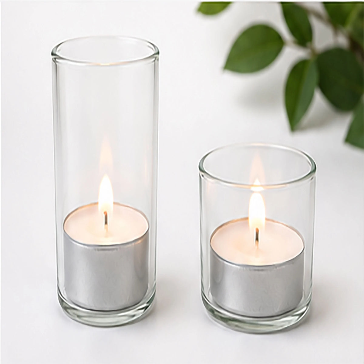 Teelichtglas aus klaren Glas 3,5cm hoch Ø 4,2cm - Kerzenglas, Windlicht passgenaues teelichtglas transparent aus dünnen glassompex 32150 endless light