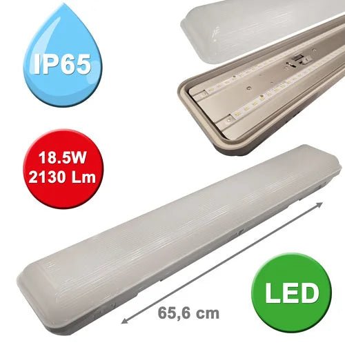LED Deckenlampe Universal 65cm 18.5W IP65 auch für außen