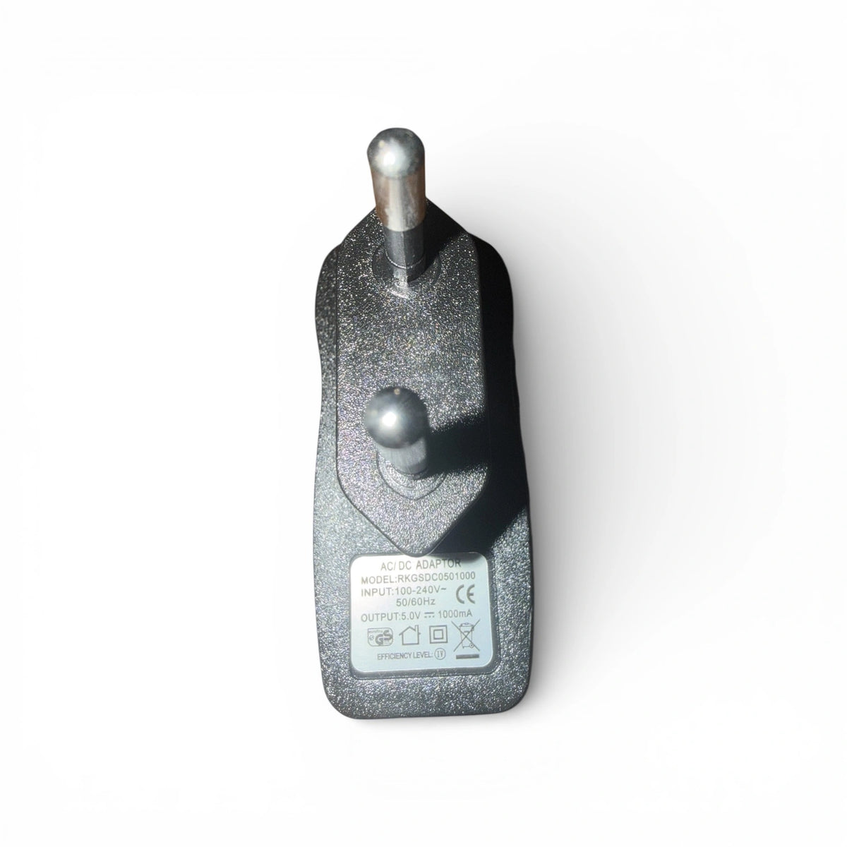 Rückseite des USB Netzteils 5V 1A mit Typenschild