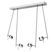 Verstellbare LED Deckenleuchte 4 flammig Pendelleuchte Bling – Deckenleuchte dimmbar
