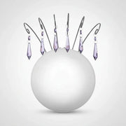 wandleuchte mit pinken glitzer kristallen kinderzimmer mädchen princess runde wandleuchte aus glas mit lila kristallen