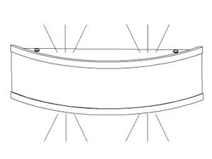 Wandleuchte Shine LED Leuchte Up Down antik gold mit Muster halbrund warmweiß Honsel Leuchten 18622 36cm breit 11 cm hoch
