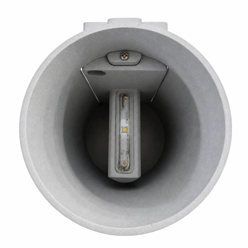 Wandspot buiten up down grijs rond IP54