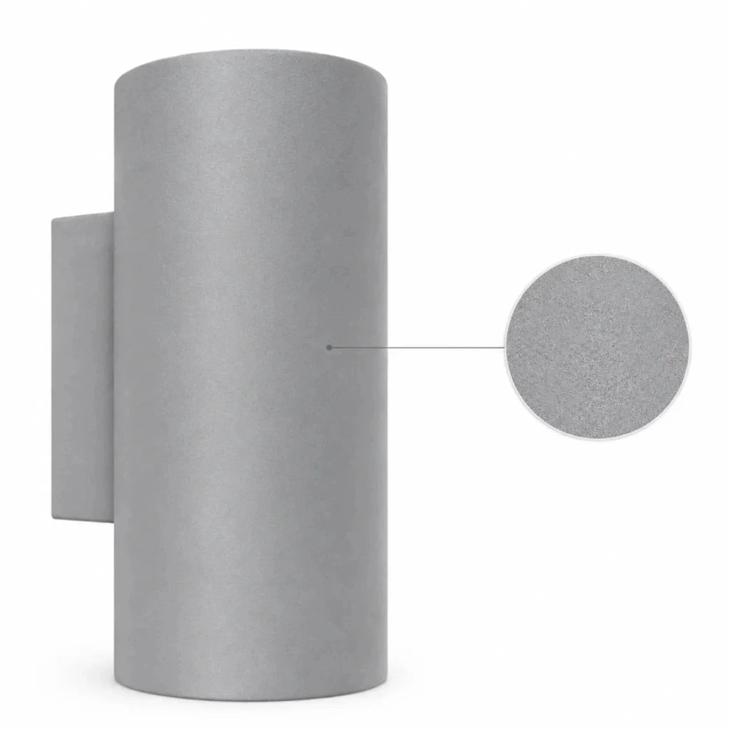 Wandspot buiten up down grijs rond IP54