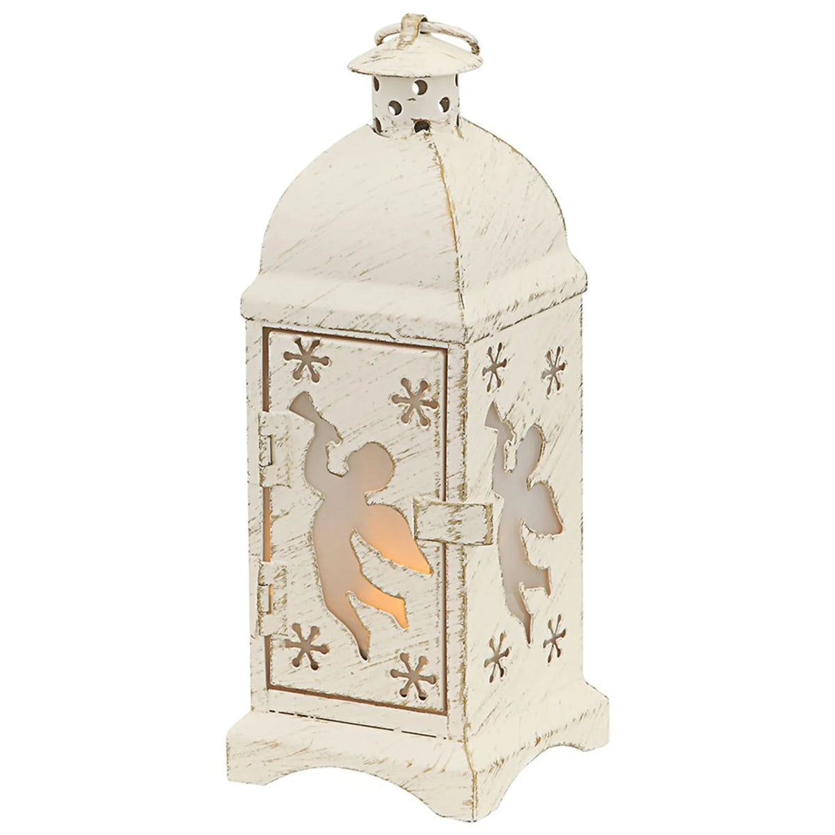 Weihnachtsdekoration Laterne shabby chich für Teelicht mit Engel