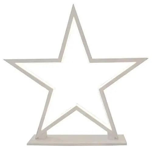 holzstern groß mit warmweißes led licht shabby chic