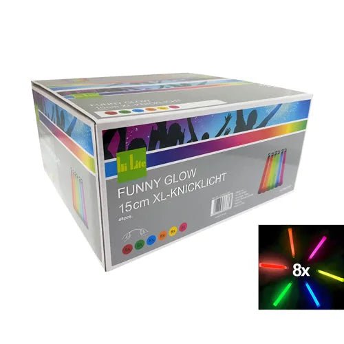 Großpackung XL Knicklichter 48 Stück 15 cm bunt alle Farben